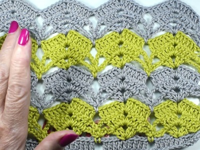Como hacer una bonita puntada a crochet para faldas y vestidos