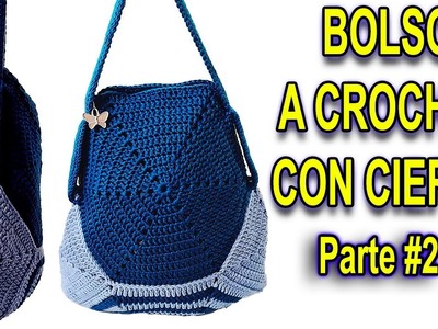 BOLSO A CROCHET O GANCHOLLO  PASO A PASO" - parte #2 -  todo en crochet