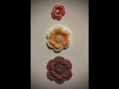 Flor en 3D a crochet, sencillo de hacer!!