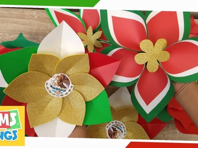 Adornos Fiestas Patrias ????????. Flores Tricolor. Decoraciones Fiestas Patrias Mexicanas.Flores de papel
