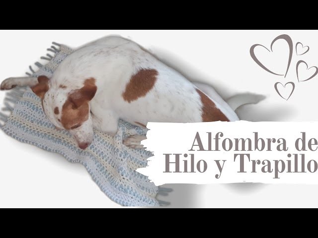 Como hacer una alfombra o tapete con HILO y TRAPILLO.Crochet.Manualidades