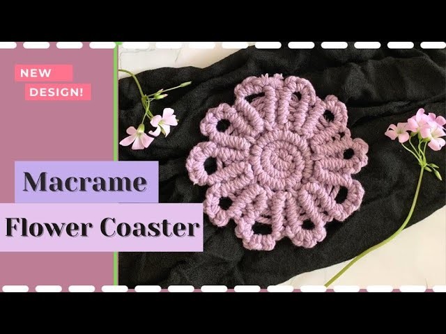 Macrame Flower Coaster Tutorial || KnotyourBeads