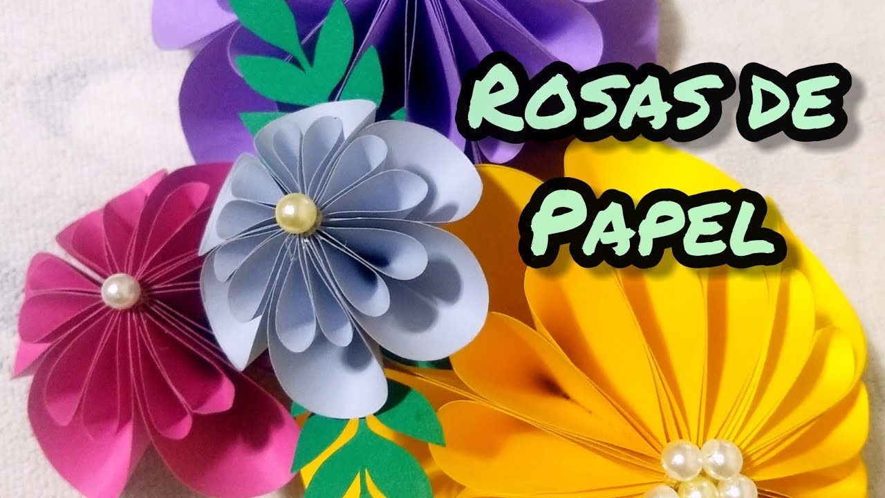Como hacer flores de papel facil
