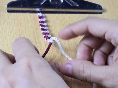 Como hacer una pulsera con nudo de bucle  enlasado