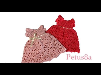 Teje vestido a crochet para tu muñeca amigurumis by Petus