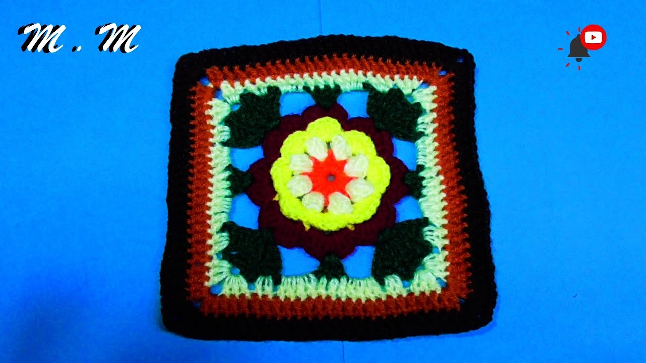 TAPETE CUADRADO RAPIDO Y FACIL DE  HACER TEJIDO A CROCHET PASO A PASO | MANUALIDADES MARTINA