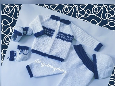 Abrigo tejido a crochet para bebes talla (0-3)meses parte 2