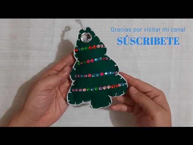 Árbol navideño con fieltro