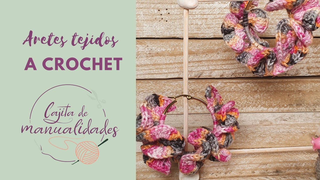 Aretes Colores y ondas tejidas en Crochet | APRENDER A TEJER | Ganchillo Paso a Paso DIY