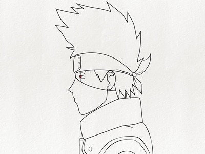 Como dibujar a KAKASHI HATAKE SENSEI (Naruto) muy fácil y rápido para principiantes