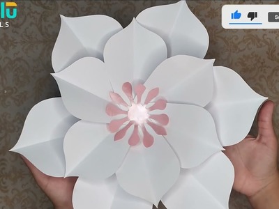 Como hacer flores de papel Gigantes, medianas o pequeñas + MOLDES DIY