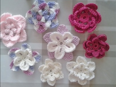 Flores Decorativas Tejidas a Crochet