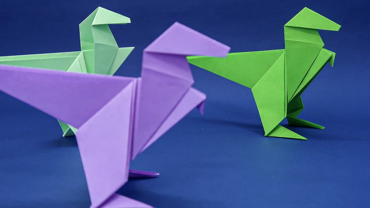Origami Dino. Paper Dinosaur