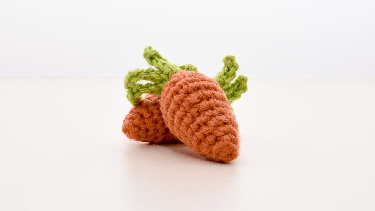 Amigurumi | como hacer una zanahoria en crochet | Bibi Crochet | (Carrot English subtitles)