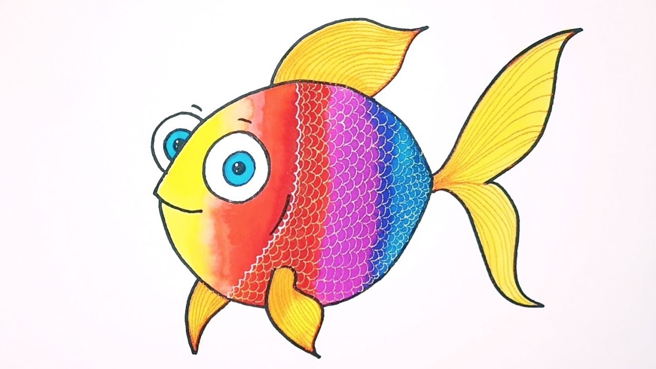 Cómo dibujar un pez arcoiris