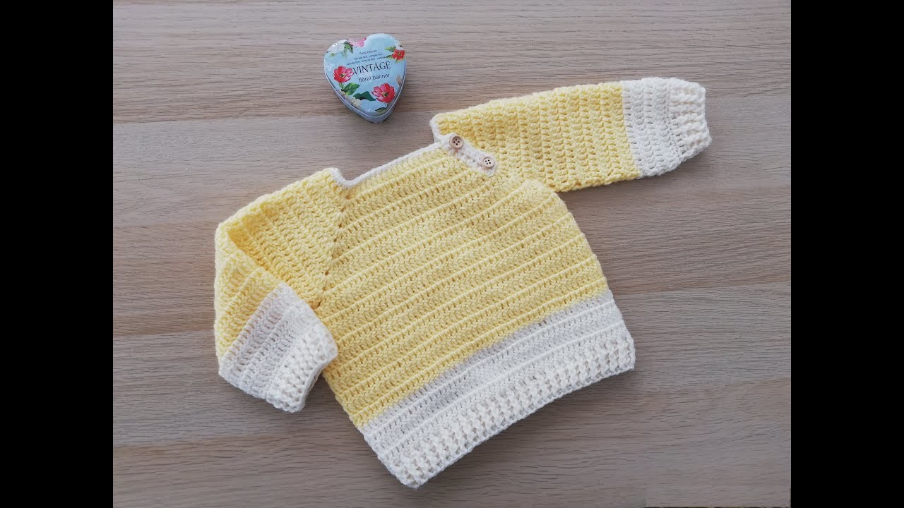 Como hacer en crochet o ganchillo un pulóver para bebés, niñas o niños