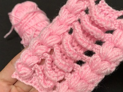 Puntada para diadema tejida a crochet paso a paso.Step by step crochet headband stitch.