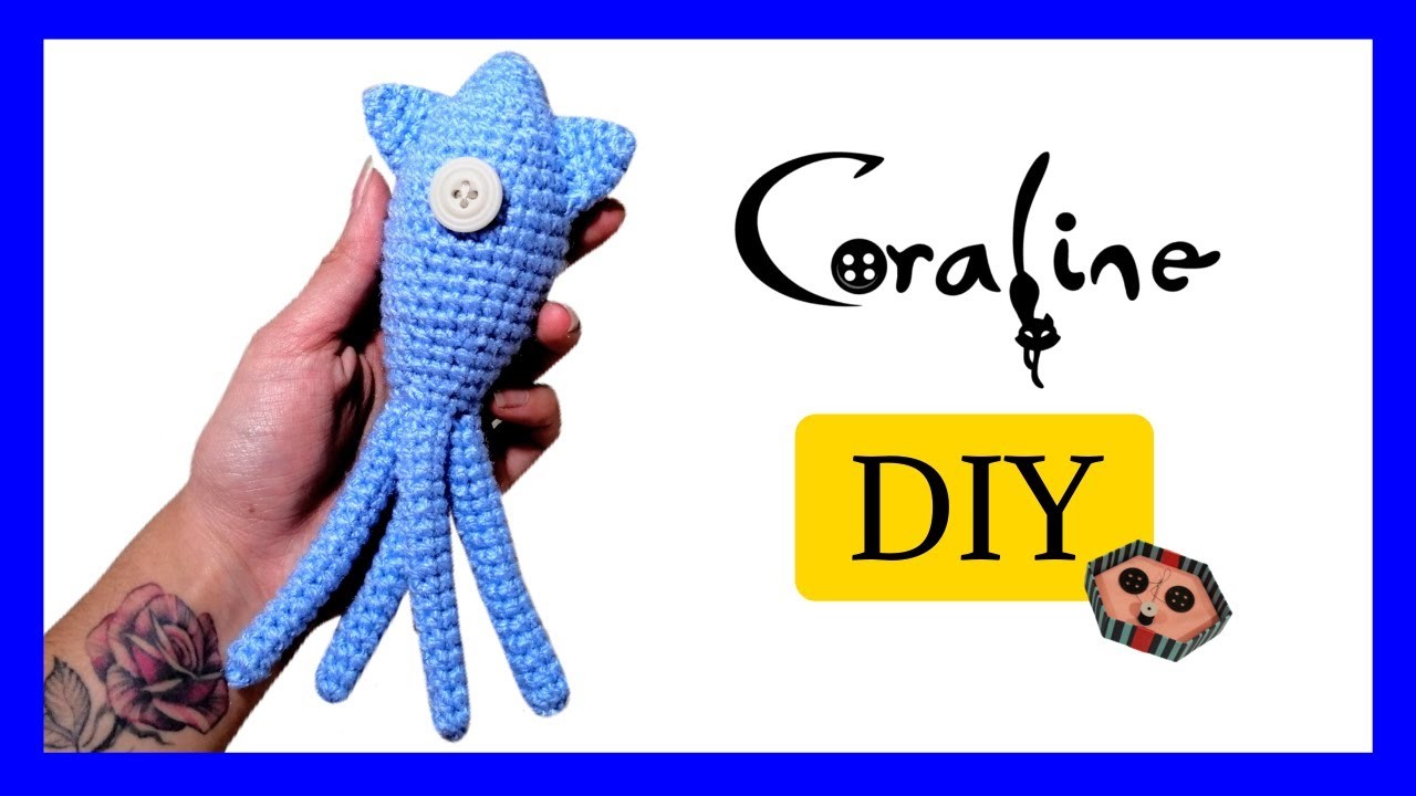 ????✅ Como hacer el Calamar de Coraline | Tutorial Crochet paso a paso en Español - Fácil