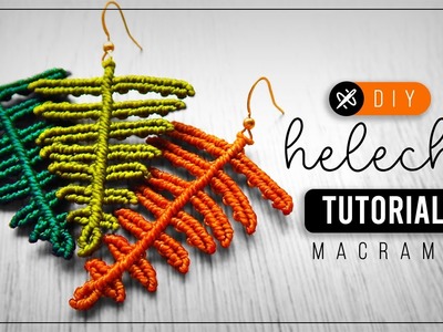 DIY Helecho » ????  tutorial | como hacer aretes de hoja con hilo | diy ● Macrame Fern #246