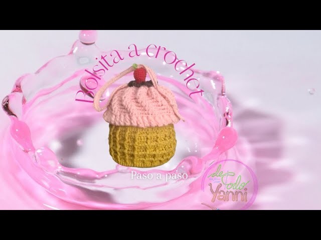 Bolsita a crochet para niña inspirado en #helados #cupcakes (paso a paso) #parasiempreniños