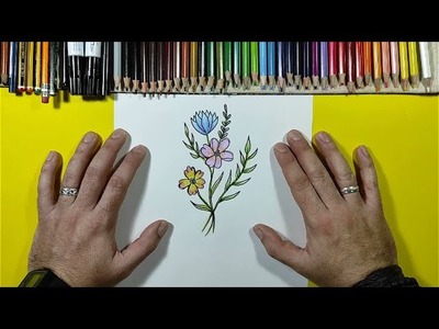 Como dibujar flores ???? paso a paso 8 | How to draw flowers ???? 8