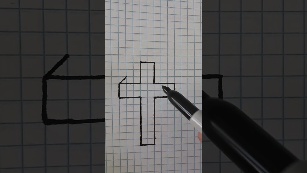 Dibujo Cruz 3D