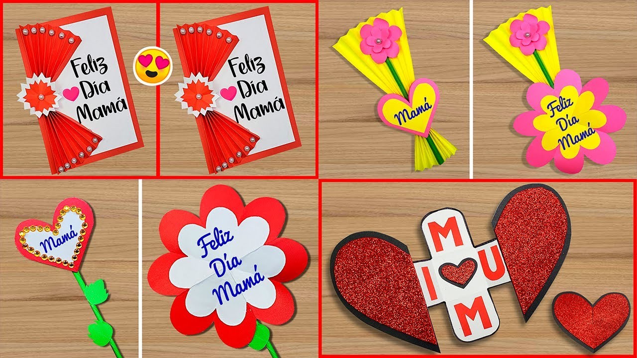 Tarjetas hechas a mano para el día de las madres | Cards for mothers day | Especial día de  mamá