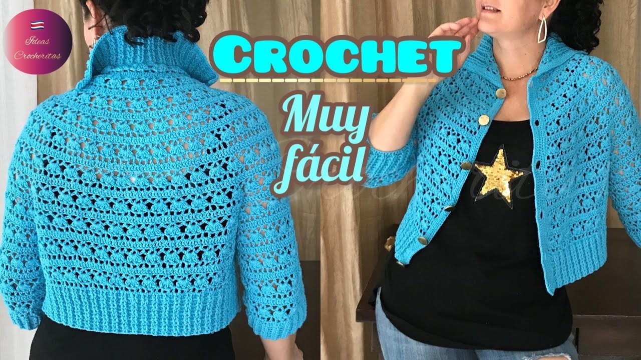 SUÉTER TEJIDO ???? A CROCHET. Súper fácil ????
