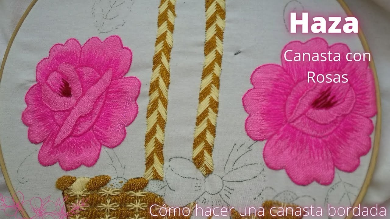 89 - Haza de canasta - Canasta con Rosas | Say Artes