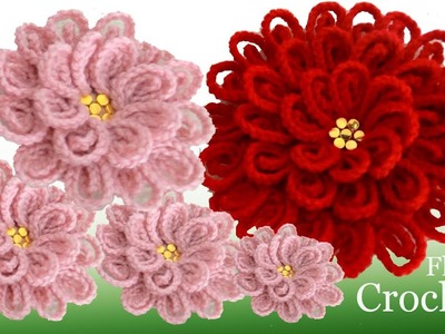 Como hacer flores fáciles tejidas a crochet