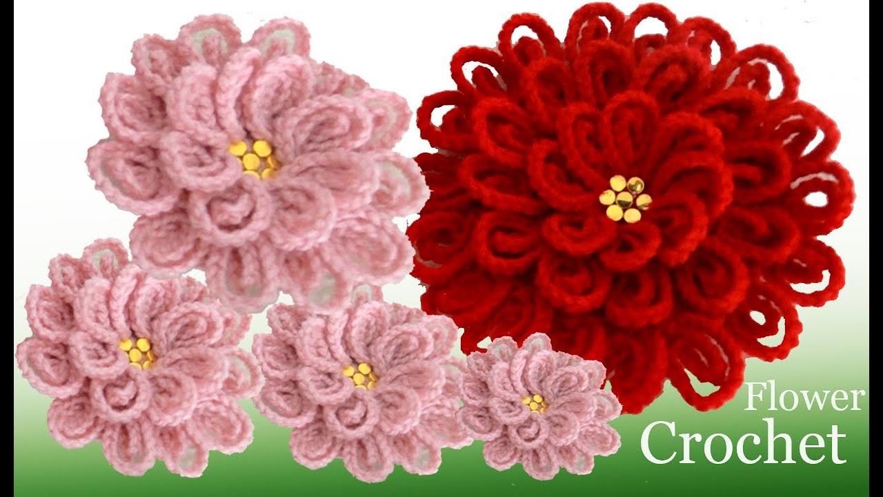 Como hacer flores fáciles tejidas a crochet