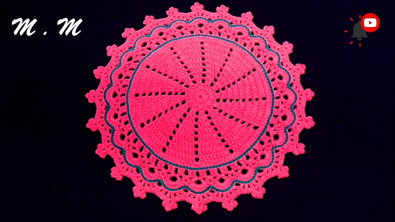 TAPETE CIRCULAR TEJIDO A CROCHET PASO A PASO | MANUALIDADES MARTINA