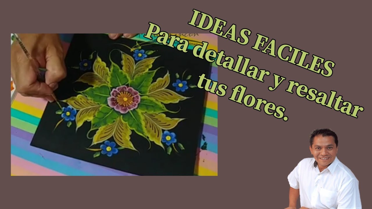 #IDEAS FACILES para PINTAR detalles y flores paso a paso. #PINTURA DECORATIVA y #MANUALIDADES.