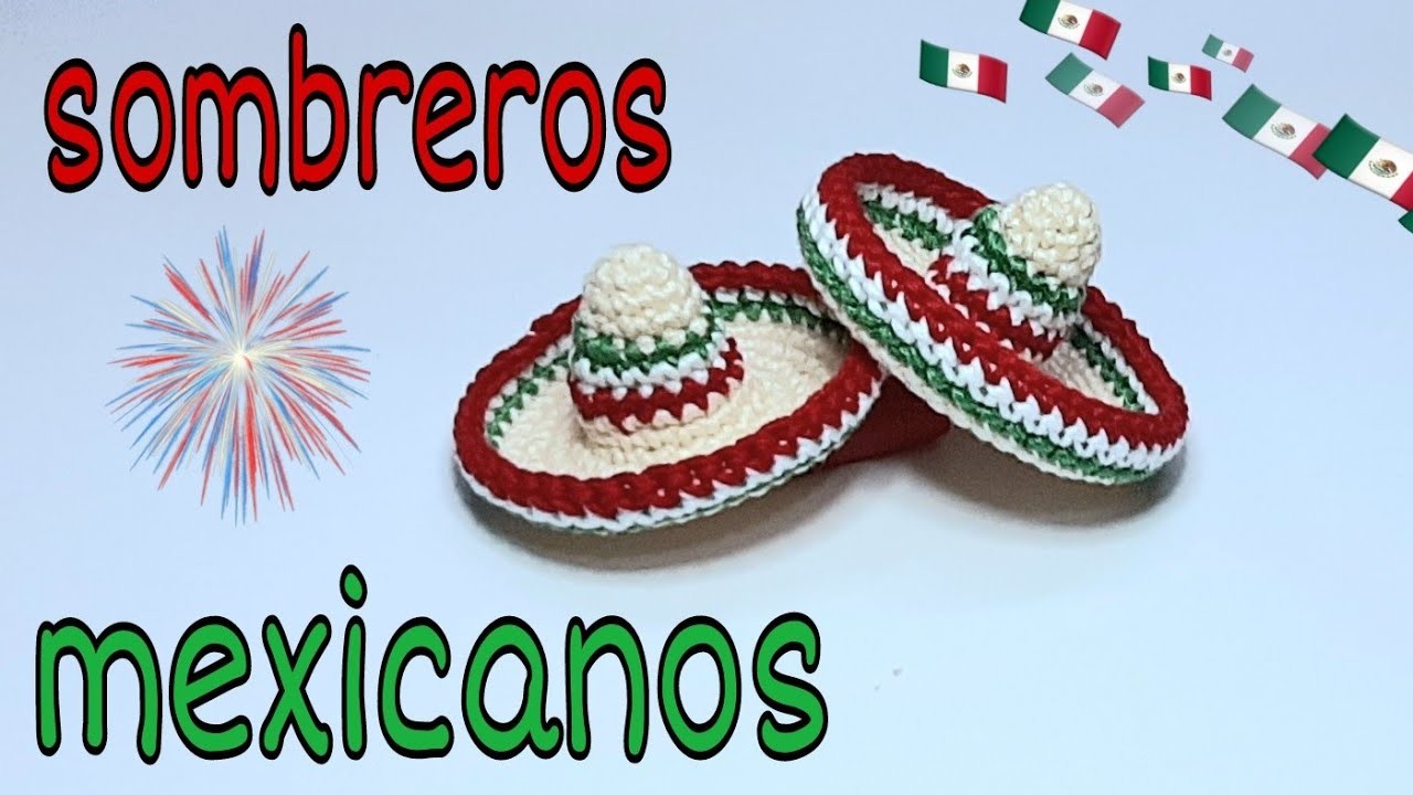 SOMBREROS MEXICANOS  a crochet - TUTORIAL paso a paso  ( amigurumis ) ????????
