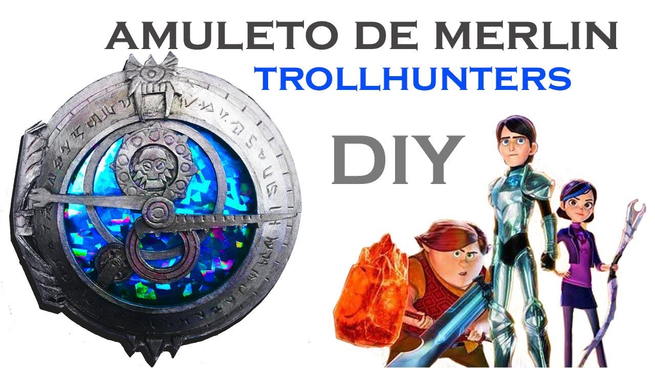 Cómo hacer el amuleto de Merlín de la serie TrollHunters | Tutorial | Plantilla Gratis | DIY