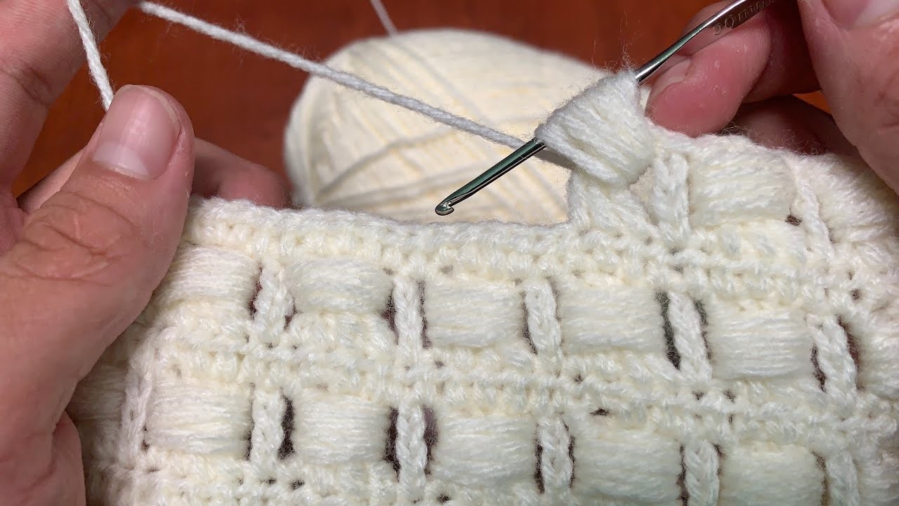 Hermosa puntada para mantas de bebé tejido a crochet paso a paso