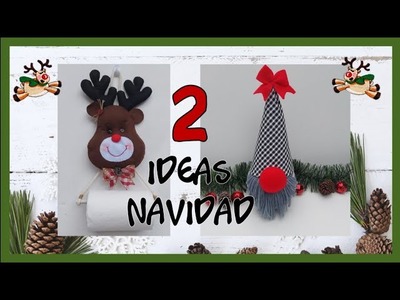 2 IDEAS CREATIVAS PARA NAVIDAD - Manualidades para decorar la Navidad - Navidad 2021