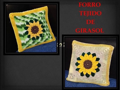 Forros tejidos a crochet con Girasol