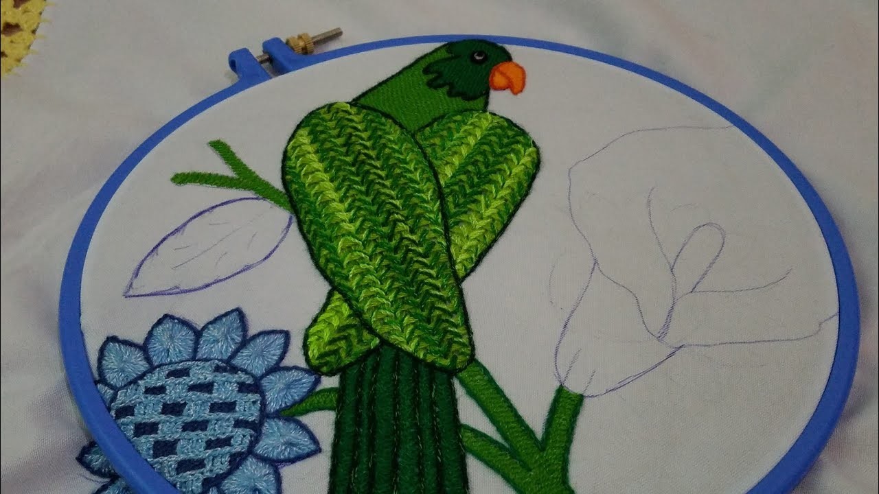 Bordar aves plumaje