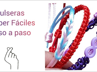 CÓMO HACER PULSERA DE HILO ⭐#MACRAMÉ NUDOS BÁSICOS, fáciles de elaborar