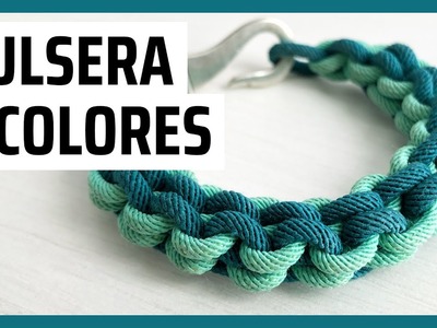 Como hacer PULSERA NUDOS de SERPIENTE | 2 COLORES | DIY Bisuteria