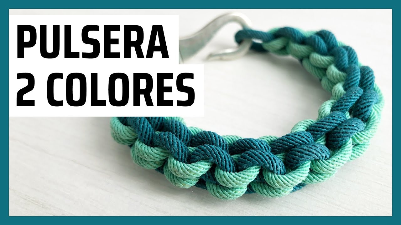Como hacer PULSERA NUDOS de SERPIENTE | 2 COLORES | DIY Bisuteria