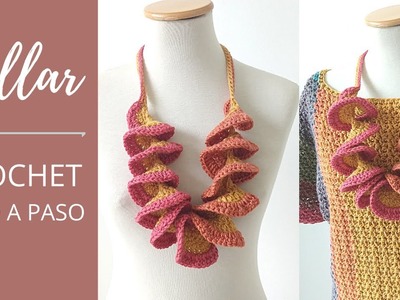 Cómo tejer collar a crochet super fácil, paso a paso