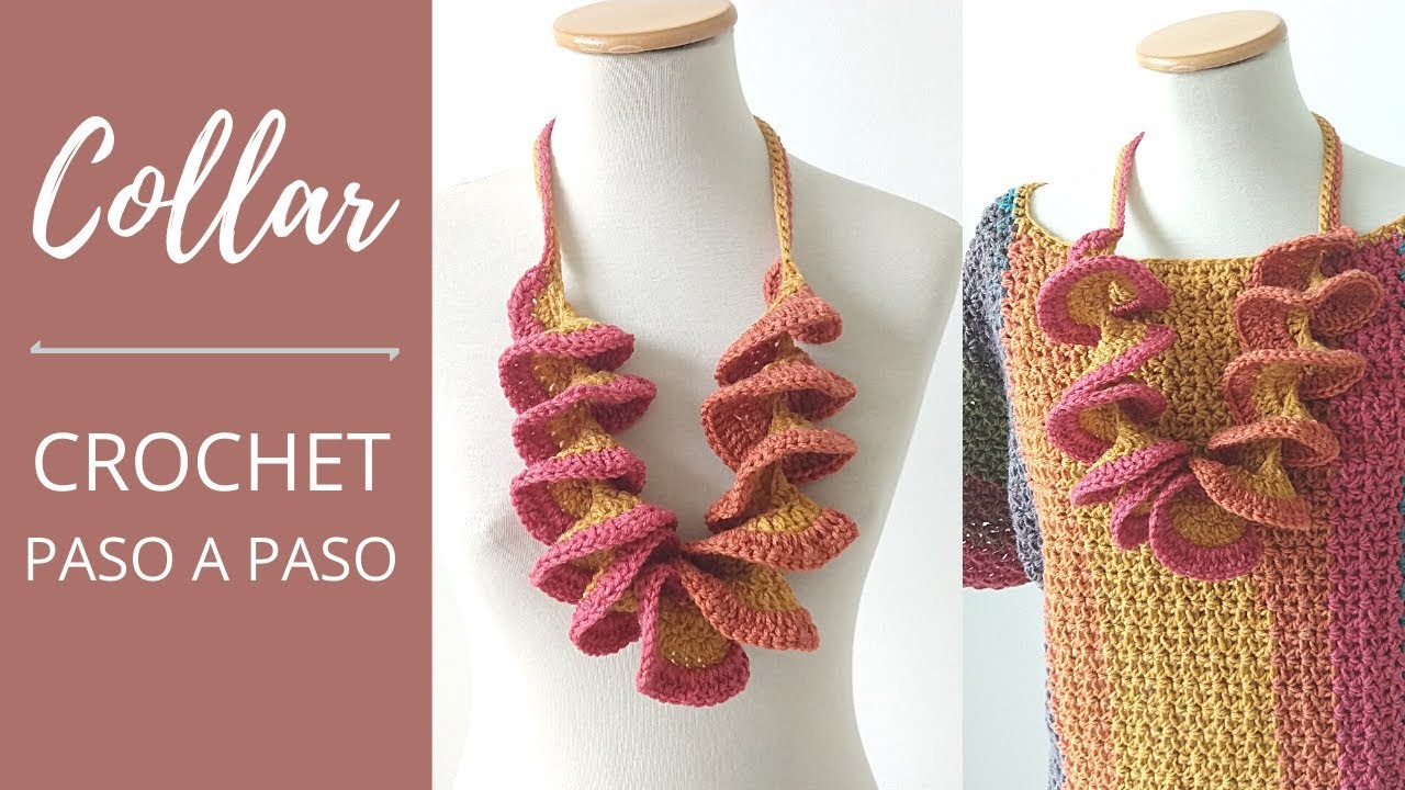 Cómo tejer collar a crochet super fácil, paso a paso