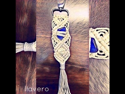 Llavero Macramé con Piedra decorativa