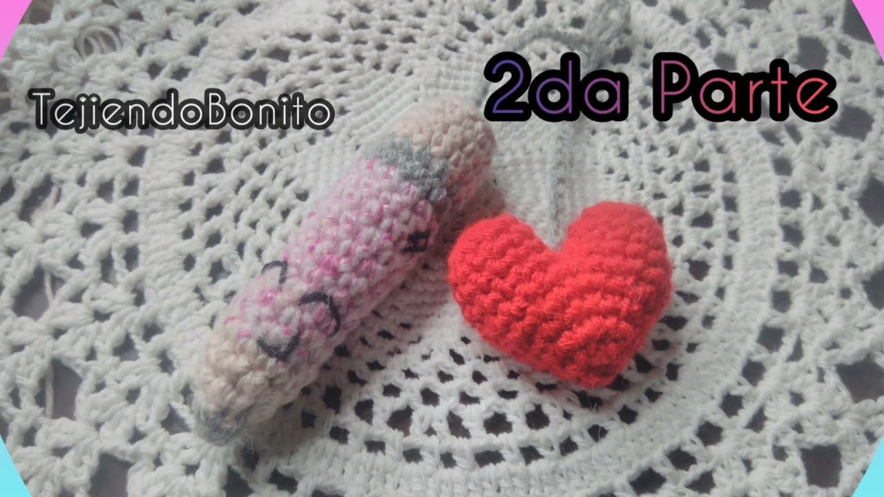 LLAVERO LAPIZ CORAZON a Crochet #tejiendobonito  #llaverosCrochet