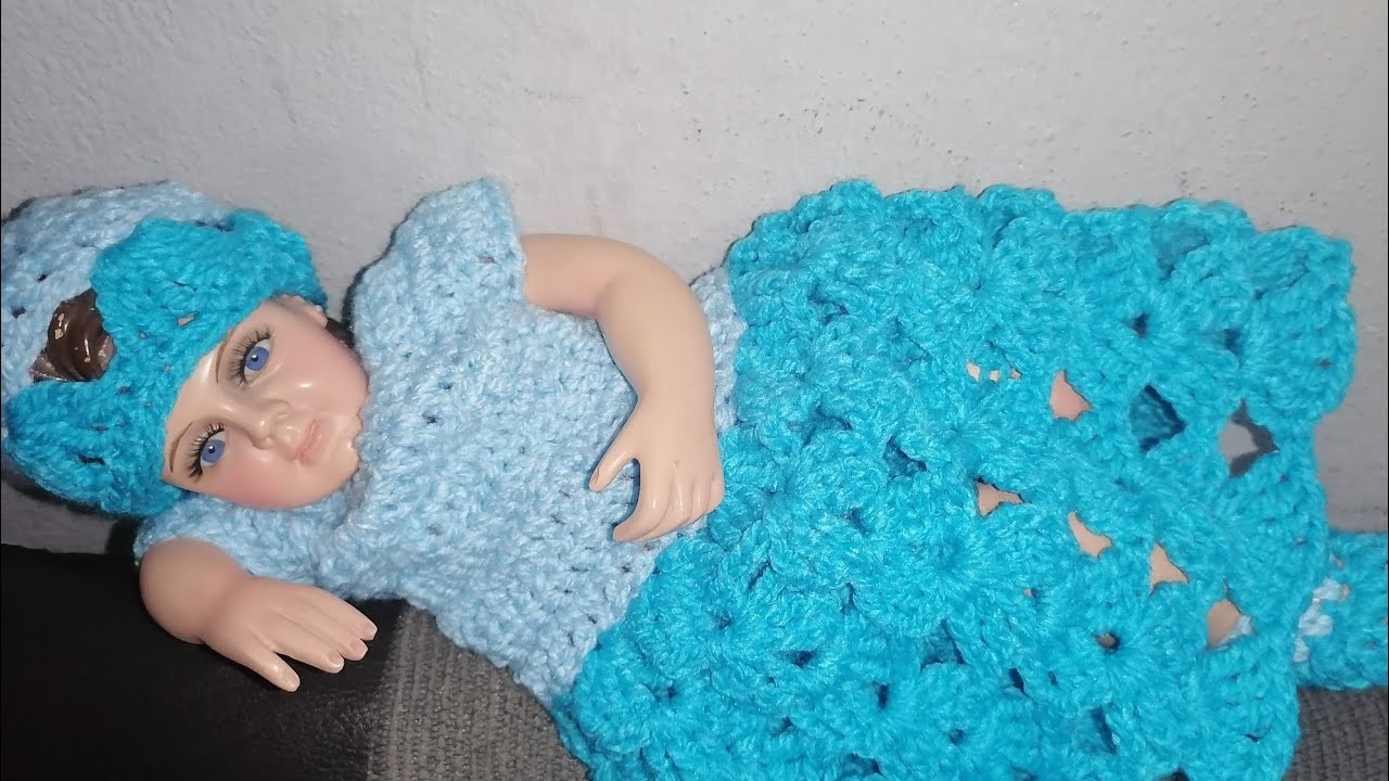 Hermoso ropon o vestido para Divina Intantita o Niño Dios a crochet