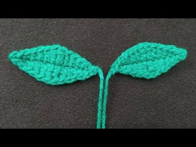 Hoja sencilla a crochet