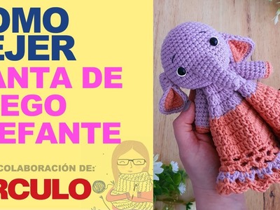 MANTA DE APEGO para bebé a crochet - ELEFANTE crochet amigurumi paso a paso en ESPAÑOL - ENG SUBS