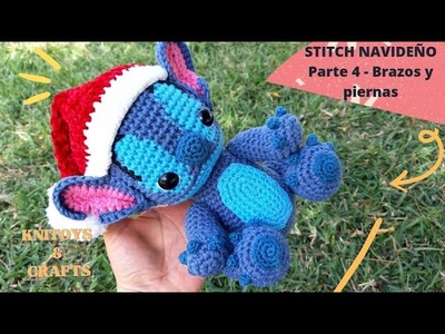 Stitch amigurumi a crochet - Parte 4 Cómo tejer brazos y piernas